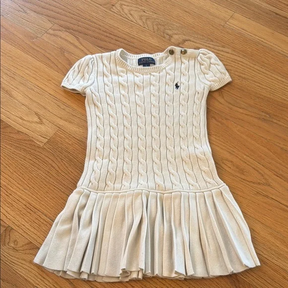 Ralph Lauren Cream Cable Knit Dress size 6 - Picture 1 of 3